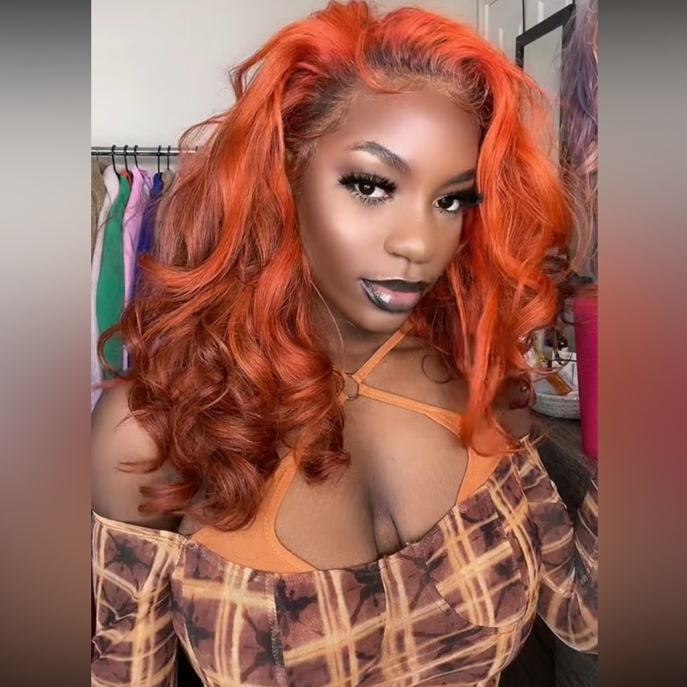 Orange crop top